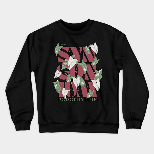Syngonium Arrowhead Plant Crewneck Sweatshirt by Typeset Studio